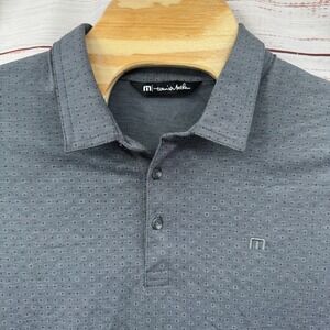 Travis Mathew Polo Shirt Mens Size XL Gray‎ Short Sleeve Geometric Performane